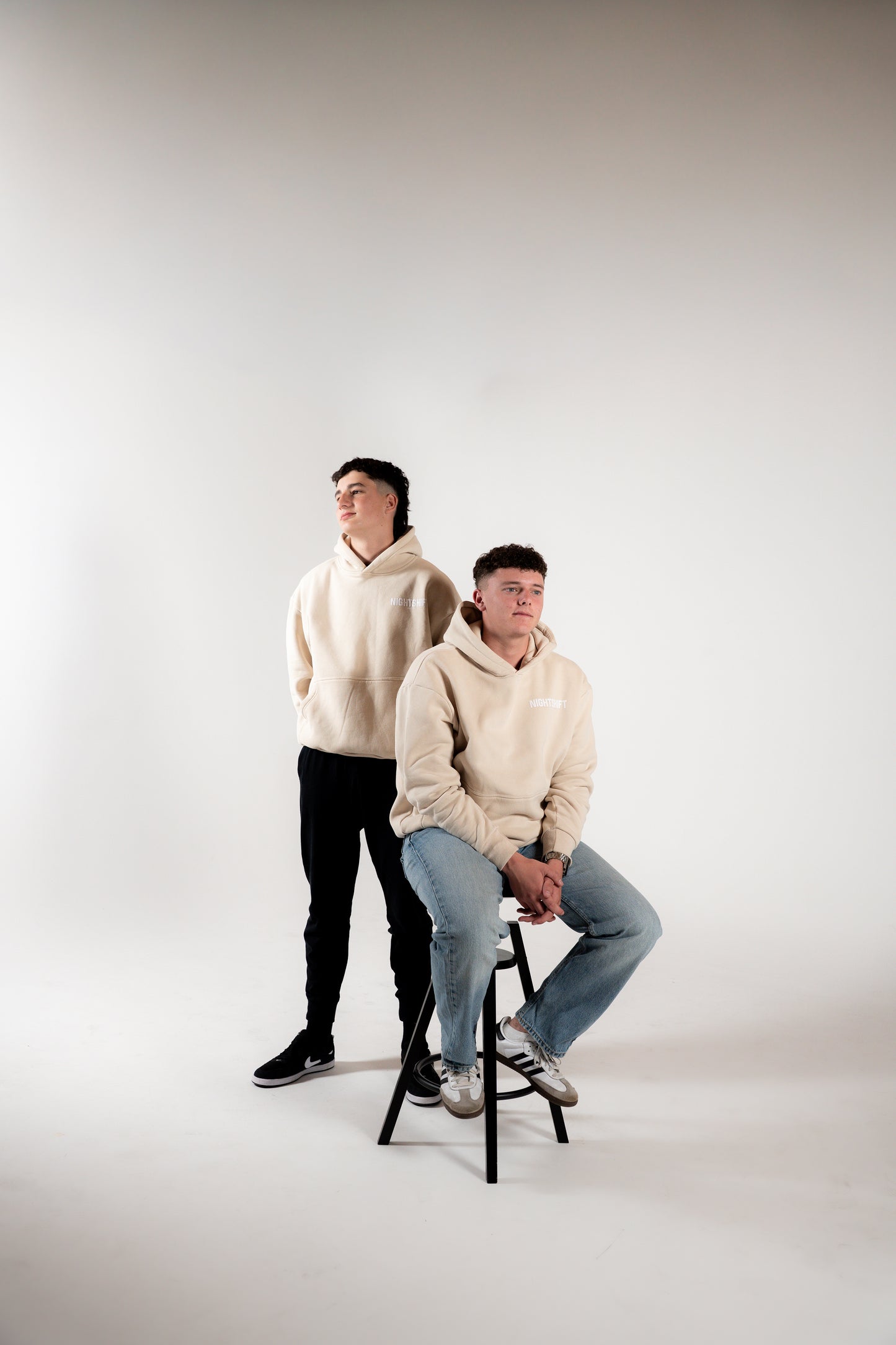 Beige oversized hoodie