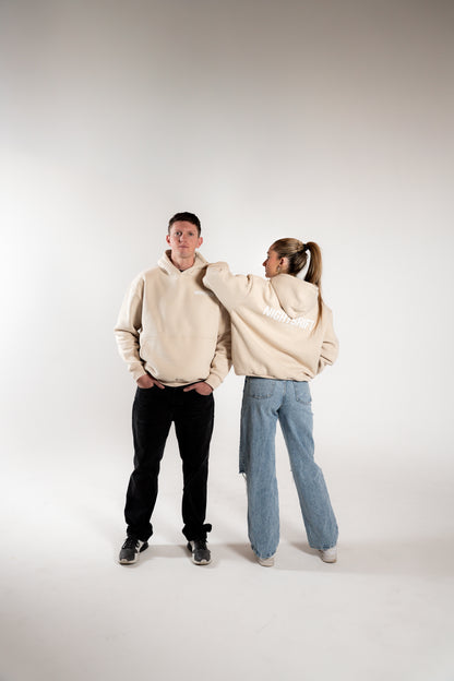 Beige oversized hoodie