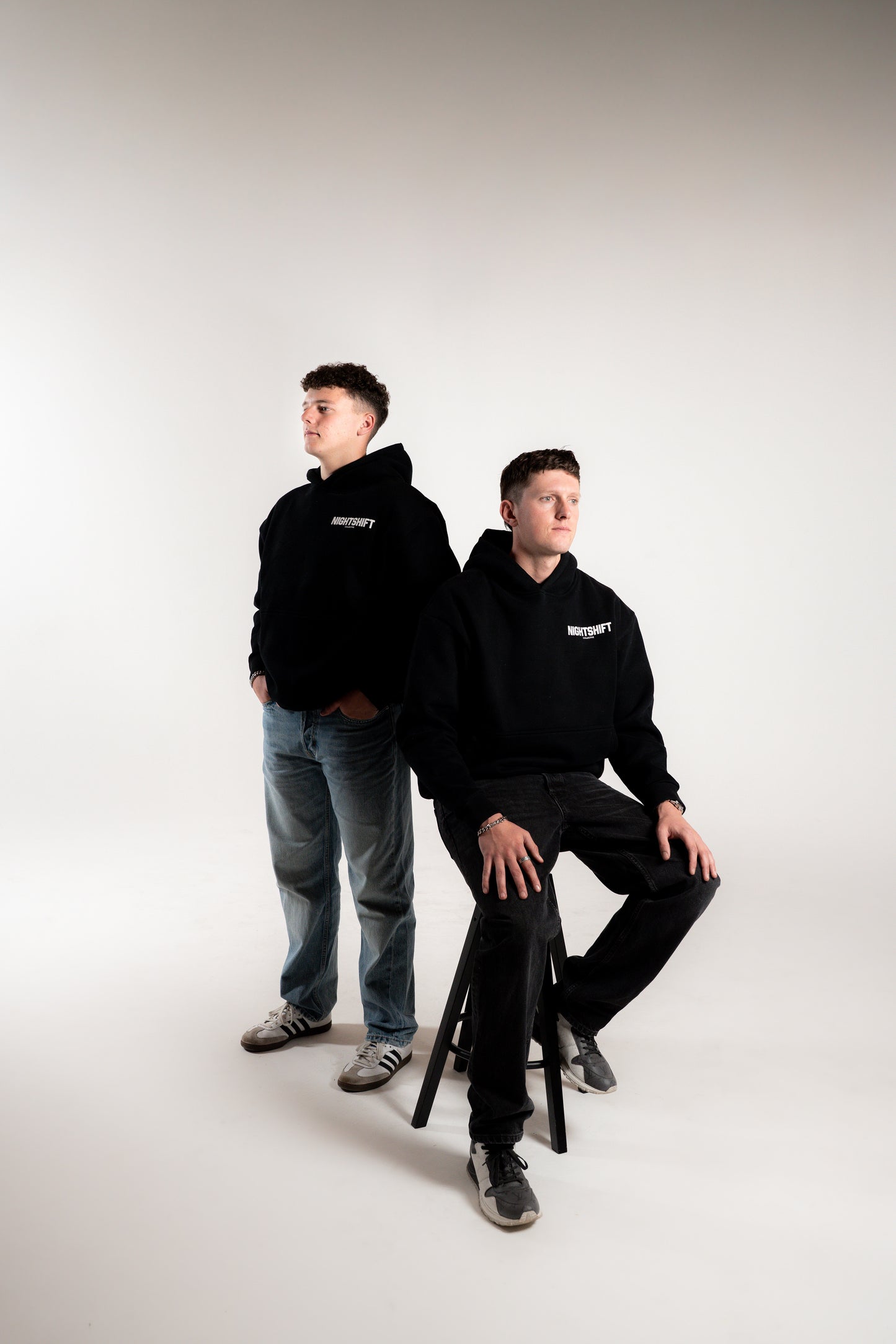 Black oversized hoodie