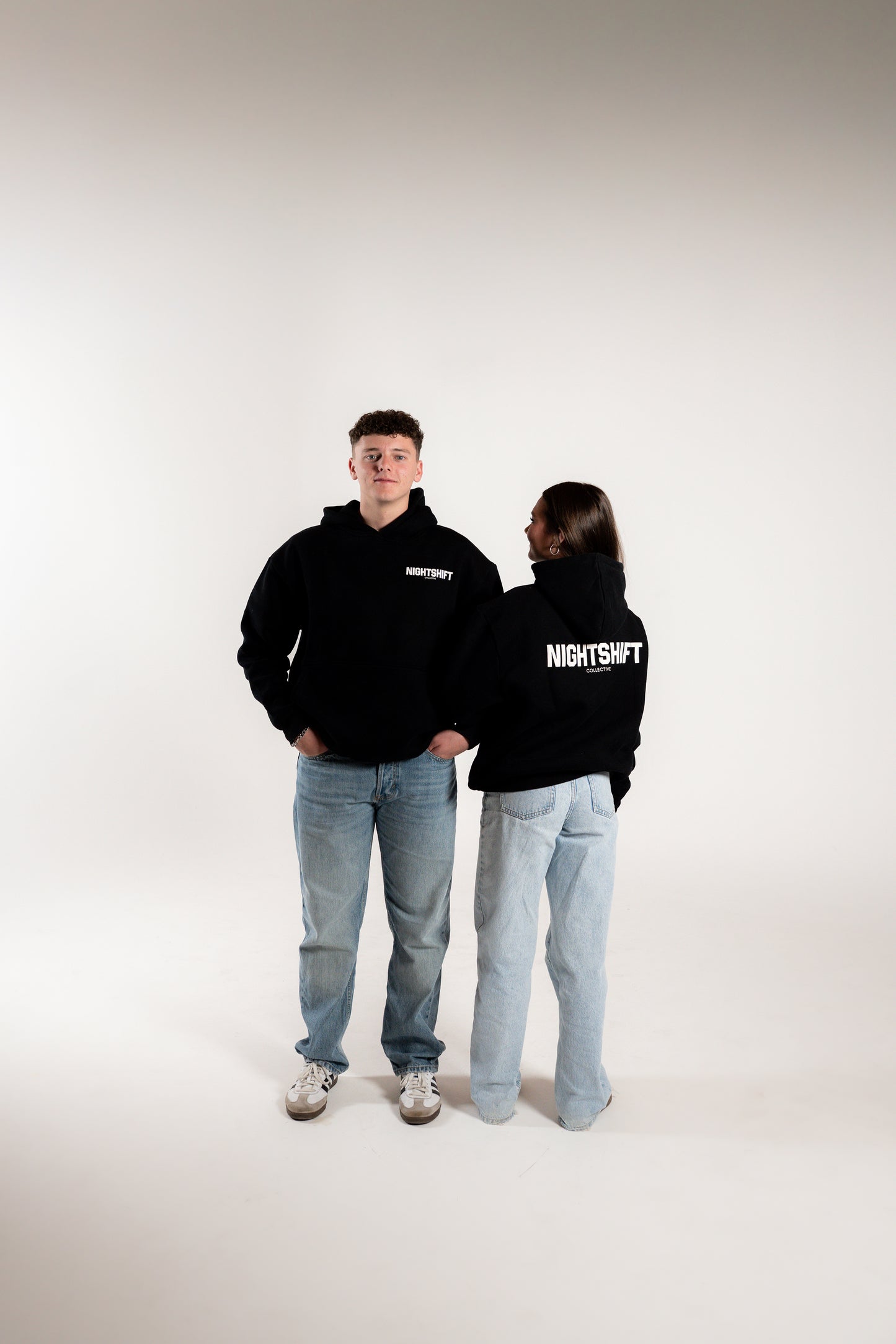 Black oversized hoodie