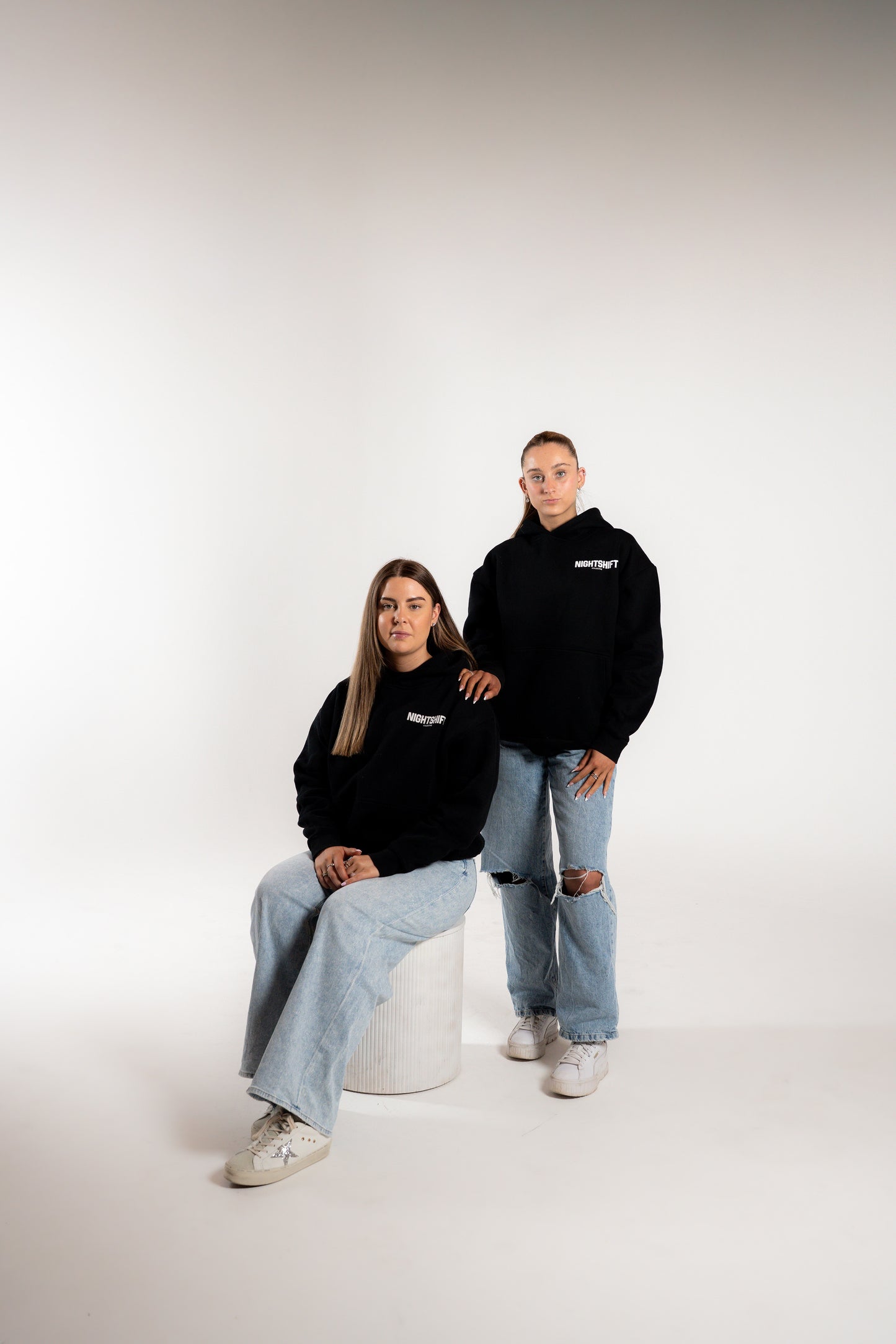 Black oversized hoodie