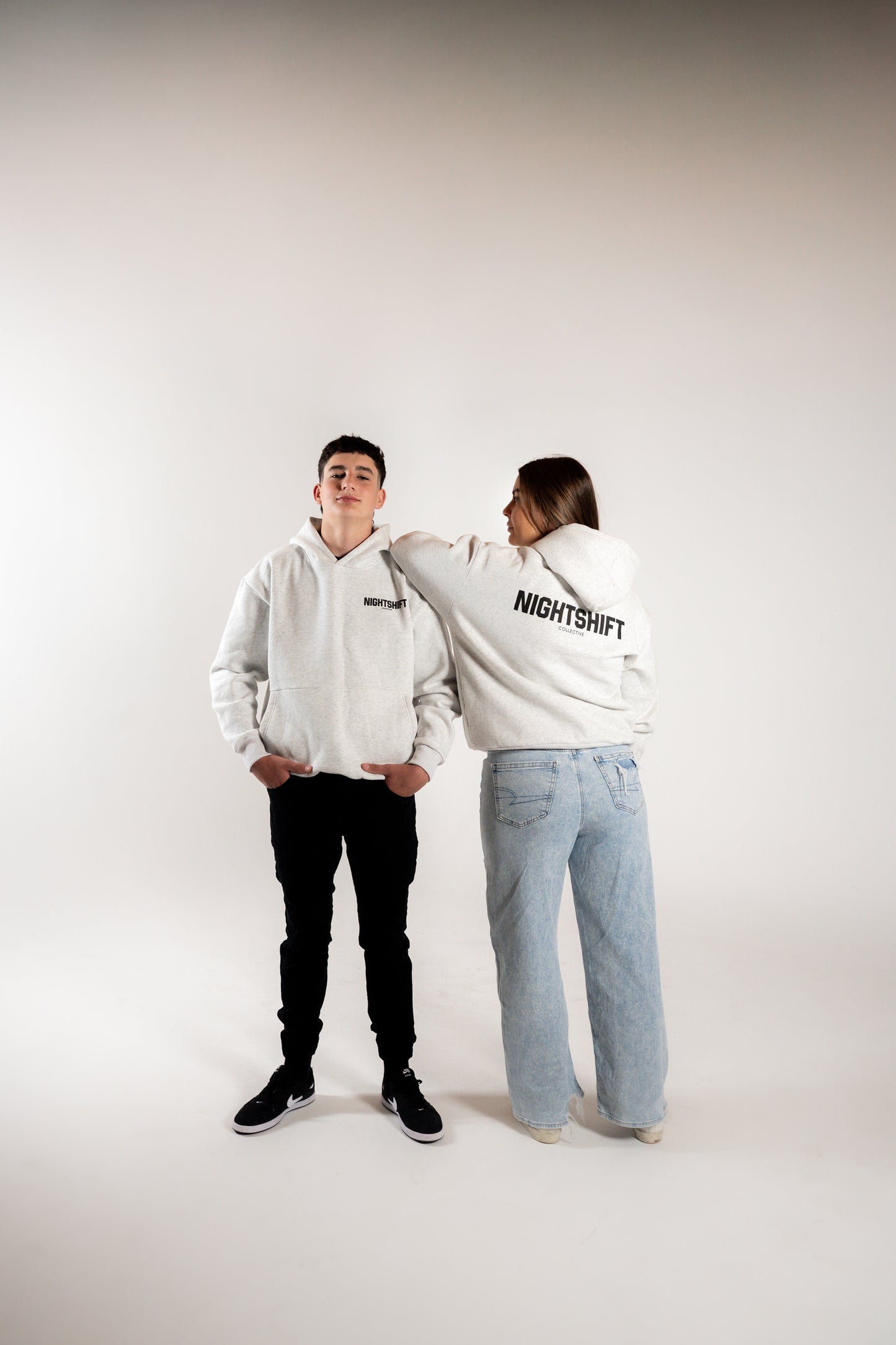 Grey oversized hoodie