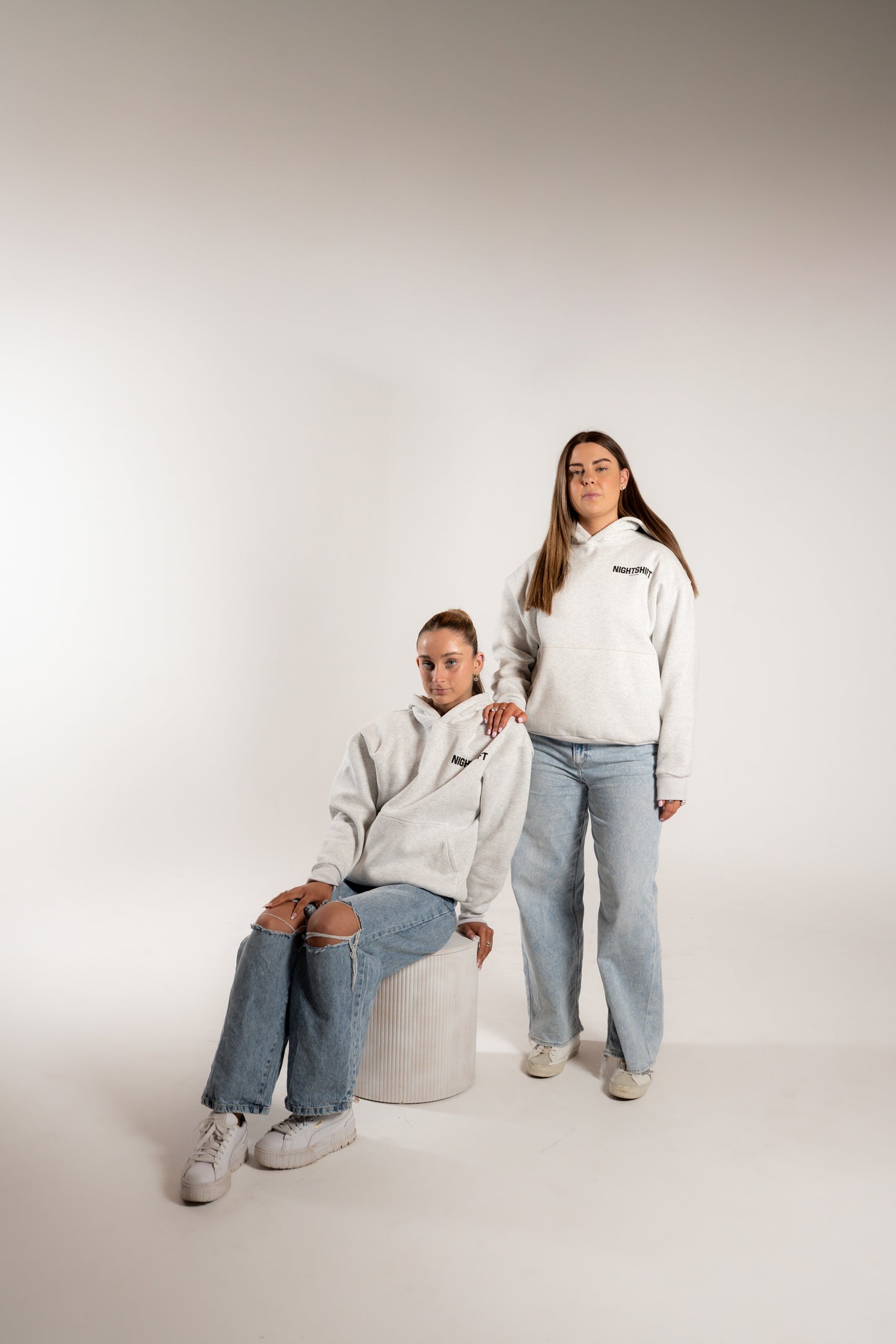 Grey oversized hoodie