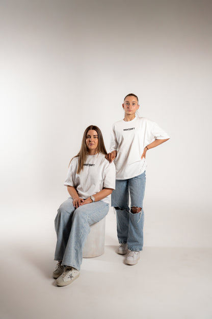 White oversized Tee